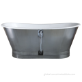 Enamel Stainless Steel Bathtub Classical Enamel Cast Iron Bathtub With Stainless Steel Manufactory